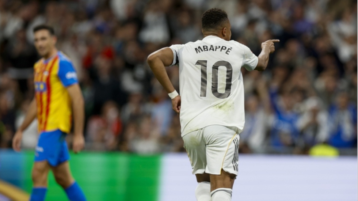 La Liga: Ντοπιέτα ο Μπαπέ στην τεσσάρα της Ρεάλ στη Βαλένθια - Δείτε τα γκολ 