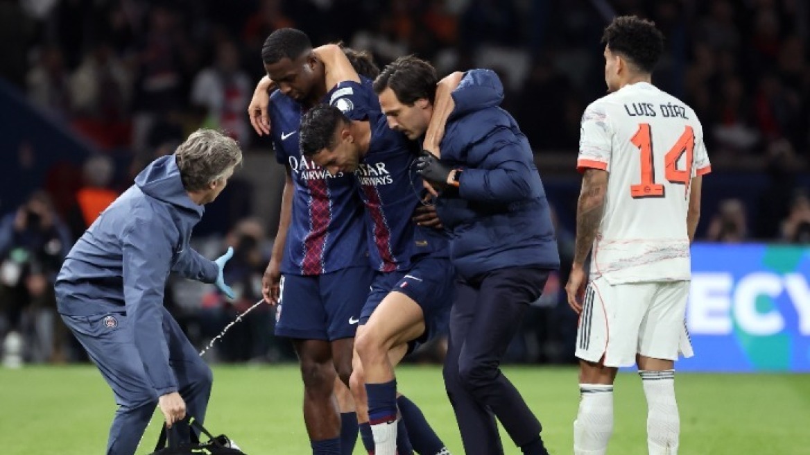 Παρί Σεν Ζερμέν: Τουλάχιστον έξι εβδομάδες εκτός ο Χακίμι, προβλήματα και για τους Ντεμπελέ και Νούνο Μέντες
