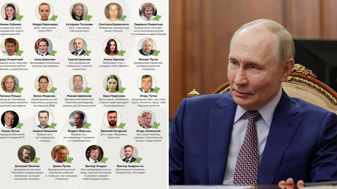 Σόι πάει το βασίλειο: Ο Πούτιν βολεύει συγγενείς, ερωμένες και τις οικογένειές τους σε δημόσια πόστα - 24 πλουτίζουν με κρατικές «πλάτες»