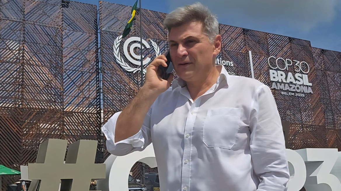 Το κόστος της πράσινης μετάβασης να το πληρώσουν οι έχοντες δηλώνει ο Φαραντούρης στη συνδιάσκεψη για το Κλίμα COP30
