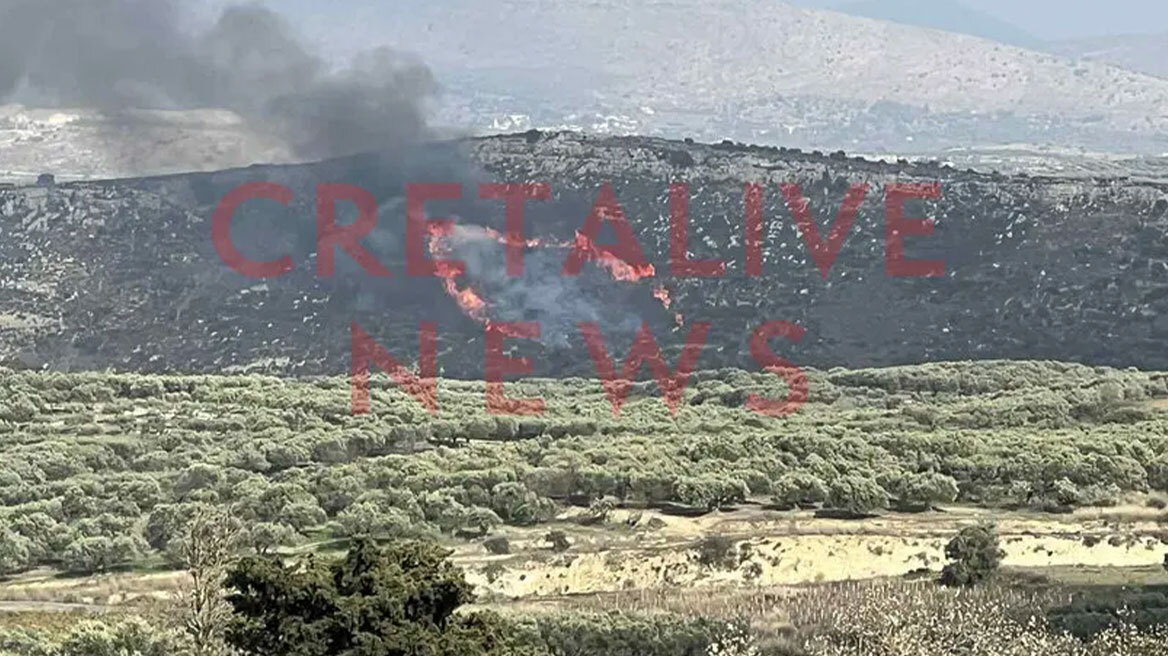 Φωτιά στον Πατσίδερο Ηρακλείου - Κινητοποίηση της Πυροσβεστικής