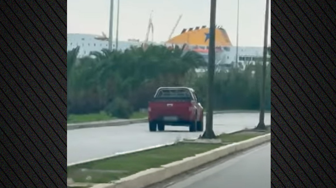 Πανικό προκάλεσε οδηγός αγροτικού στη Σούδα που κινούνταν στο αντίθετο ρεύμα, δείτε βίντεο