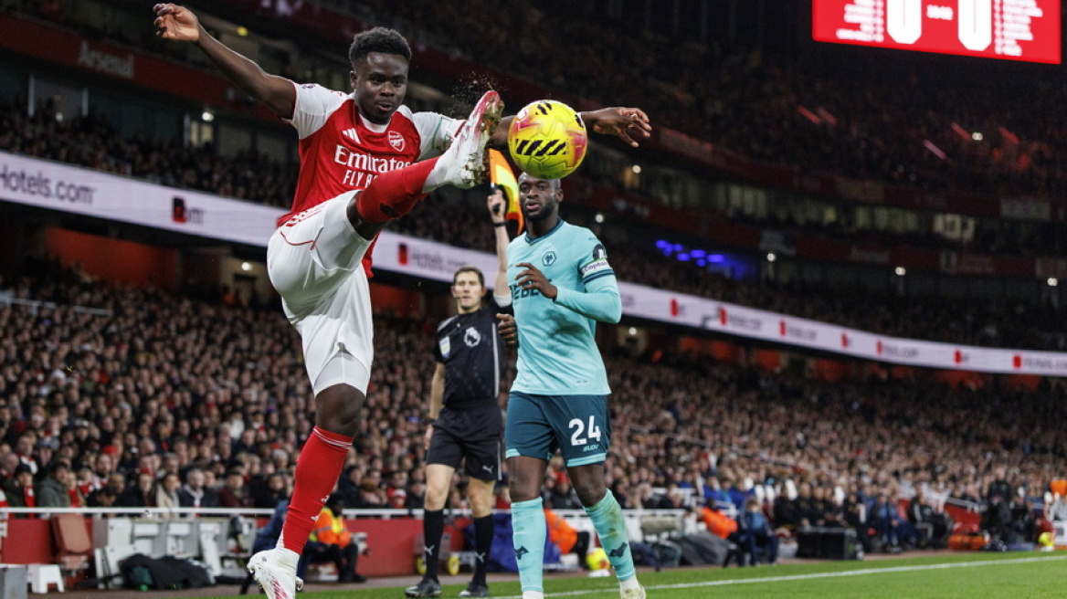 Γλίτωσε το κάζο με δύο αυτογκόλ η Άρσεναλ, 2-1 την ουραγό Γουλβς, δείτε τα γκολ