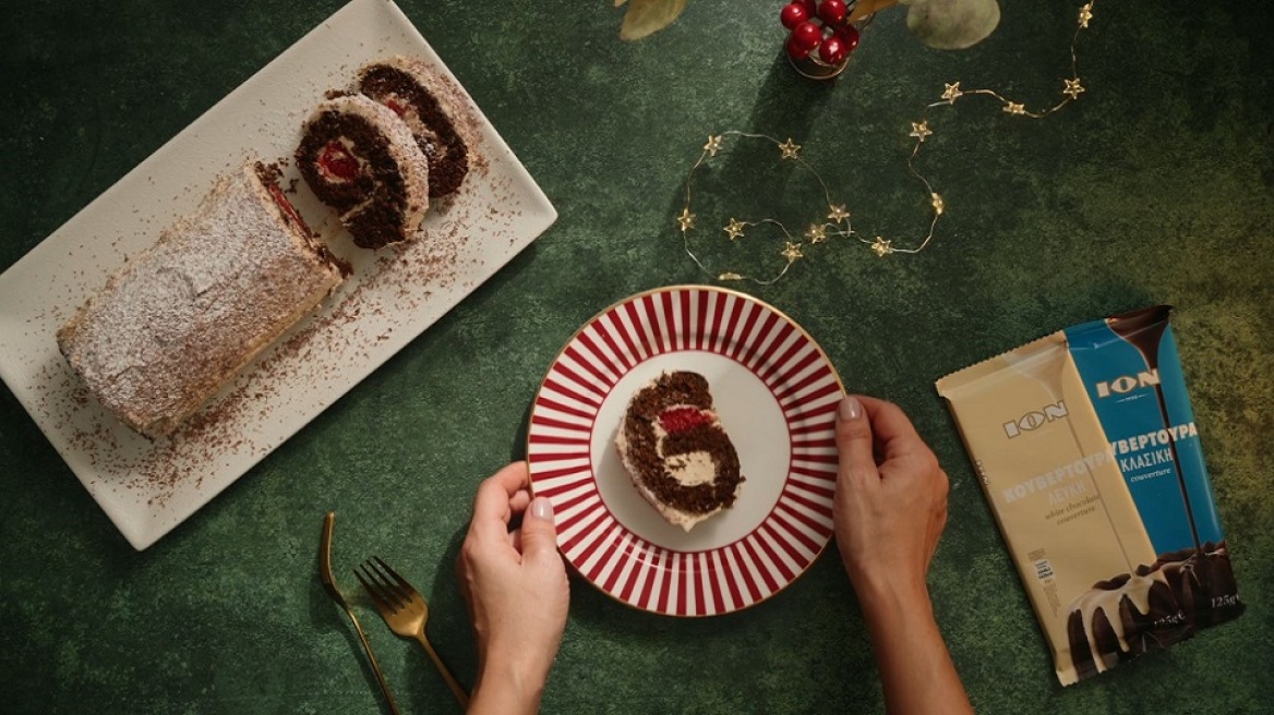 Gingerbread roll με γέμιση λευκής σοκολάτας