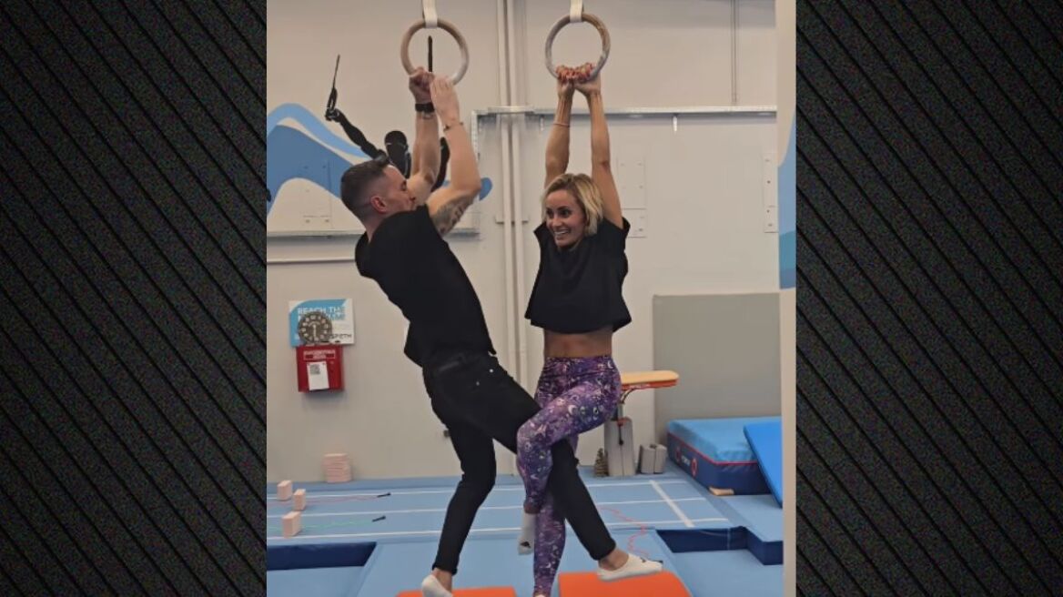 Η Βασιλική Μιλλούση ανέβηκε με τον Λευτέρη Πετρούνια στους κρίκους: Το φιλί, η «κόντρα» και τα χρόνια πολλά, δείτε βίντεο