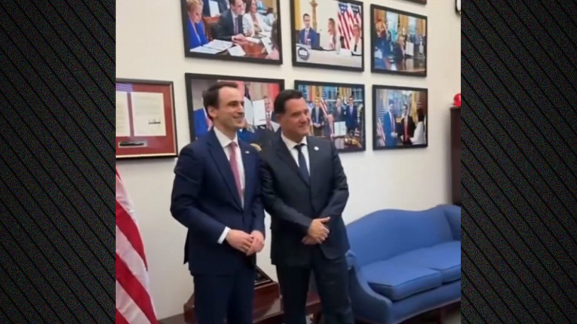 Συνάντηση του Άδωνι Γεωργιάδη με τον Μάικλ Κράτσιο, Έλληνα σύμβουλο του Τραμπ για την τεχνολογία