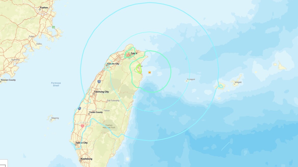Σεισμός 6,6 Ρίχτερ βορειοανατολικά της Ταϊβάν, δείτε βίντεο
