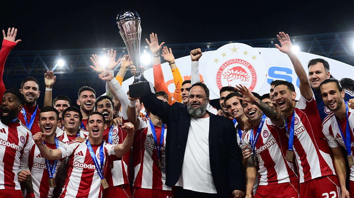 Ολυμπιακός - ΟΦΗ 3-0: Ερυθρόλευκο το Super Cup με τριπλό χτύπημα στην παράταση, δείτε τα γκολ και την απονομή 