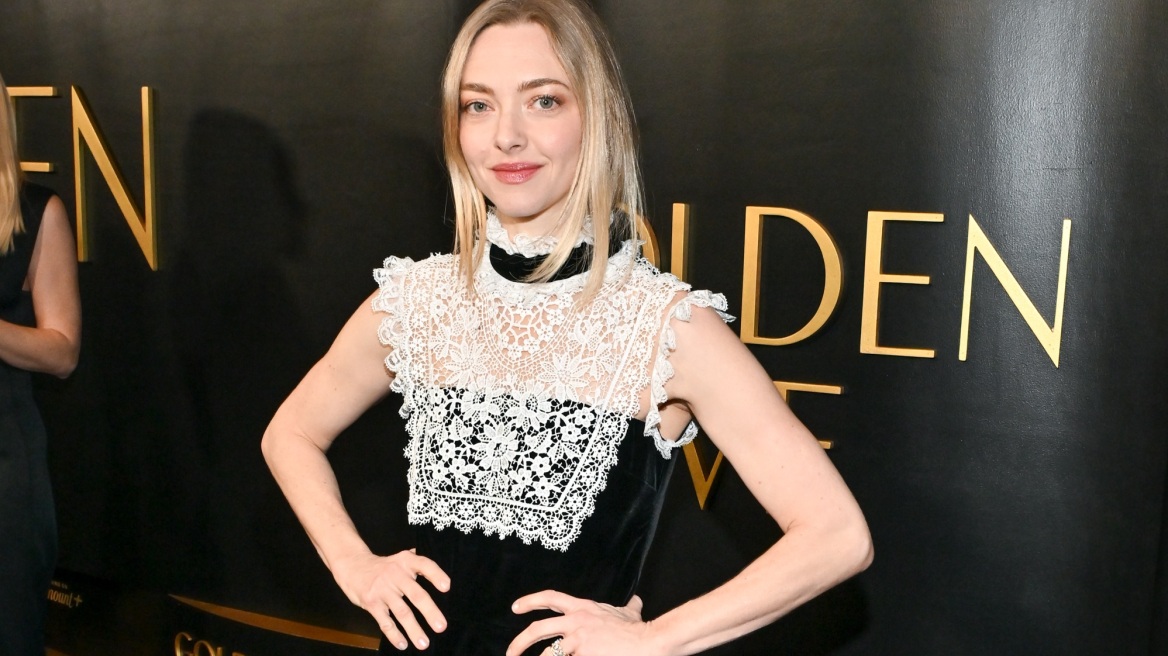 Η Αμάντα Σάιφρεντ με βελούδινο φόρεμα Rodarte στo pre-party των Golden Globes
