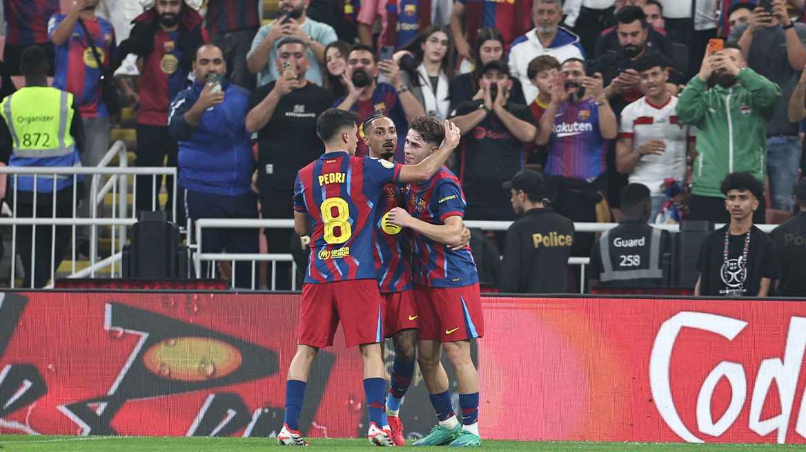 Supercopa, Μπαρτσελόνα - Αθλέτικ Μπιλμπάο 5-0: Επίδειξη δύναμης στην Τζέντα από τους «μπλαουγκράνα», δείτε τα γκολ 