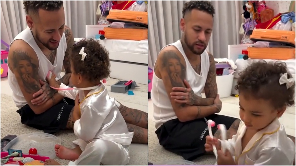 Ο Νεϊμάρ έγινε «ασθενής» της κόρης του και το βίντεο σάρωσε στα social media
