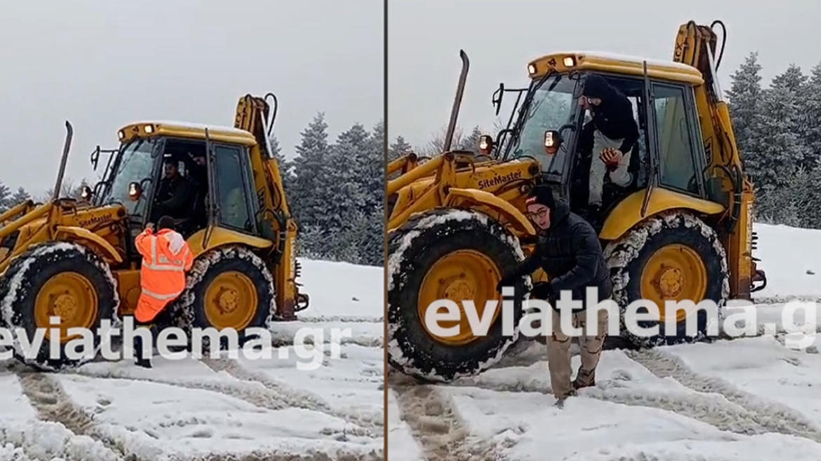 Διασώθηκαν μετά από 9 ώρες οι νεαροί που ήταν εγκλωβισμένοι από τα χιόνια στην Εύβοια, δείτε βίντεο από την επιχείρηση
