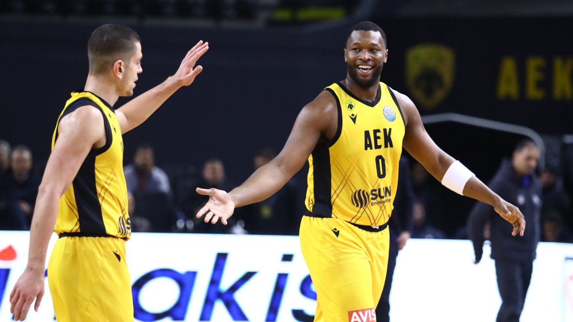 ΑΕΚ - Καρδίτσα 88-73: «Κιτρινόμαυρη» η ελληνική μονομαχία του Basketball Champions League