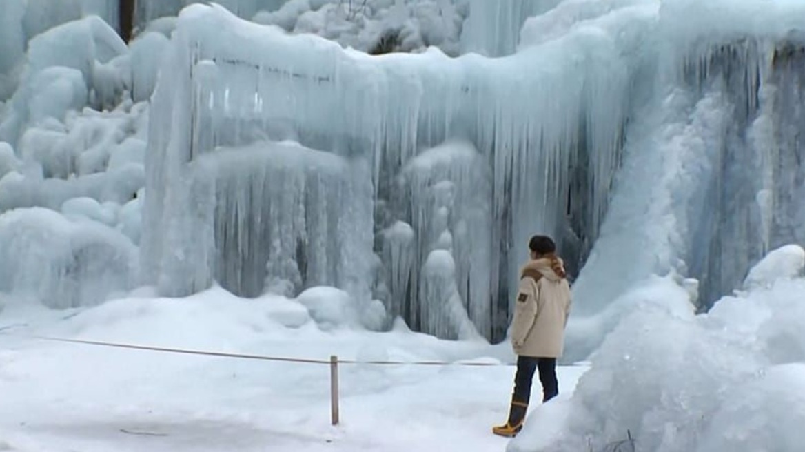 Παγωμένο δάσος δημιουργήθηκε από το μηδέν σε ορεινό πανδοχείο στην Ιαπωνία, δείτε βίντεο 
