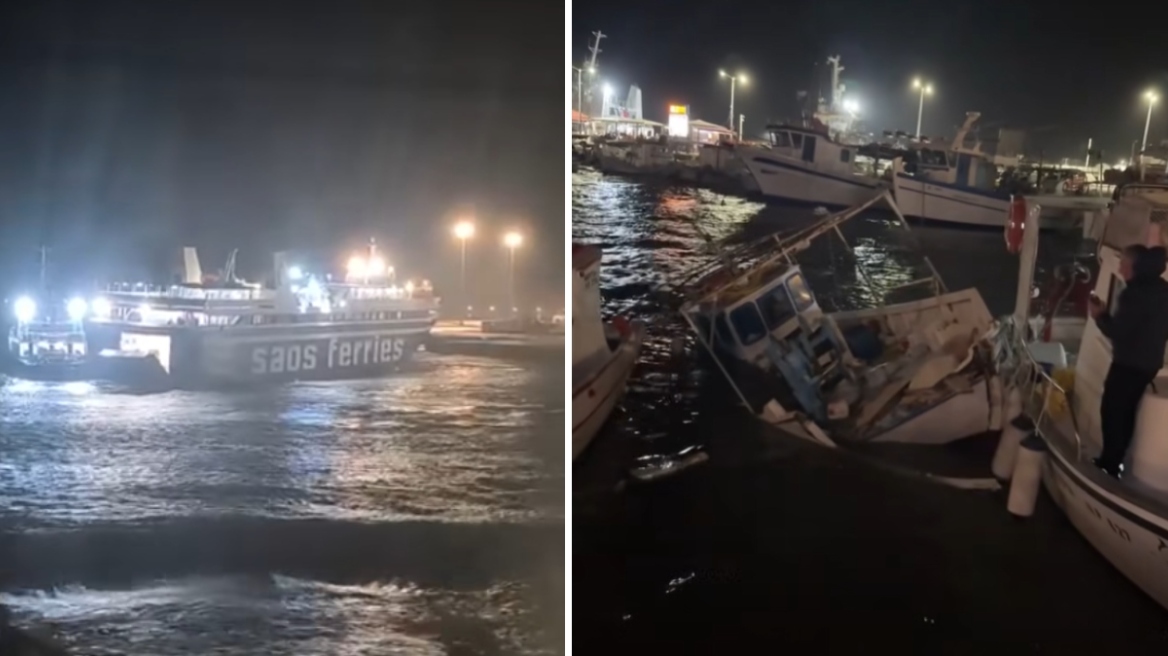 Βίντεο από την κακοκαιρία που σάρωσε τη Ρόδο: Η θάλασσα βγήκε στον δρόμο, πλοίο έδωσε μάχη για να δέσει στο λιμάνι