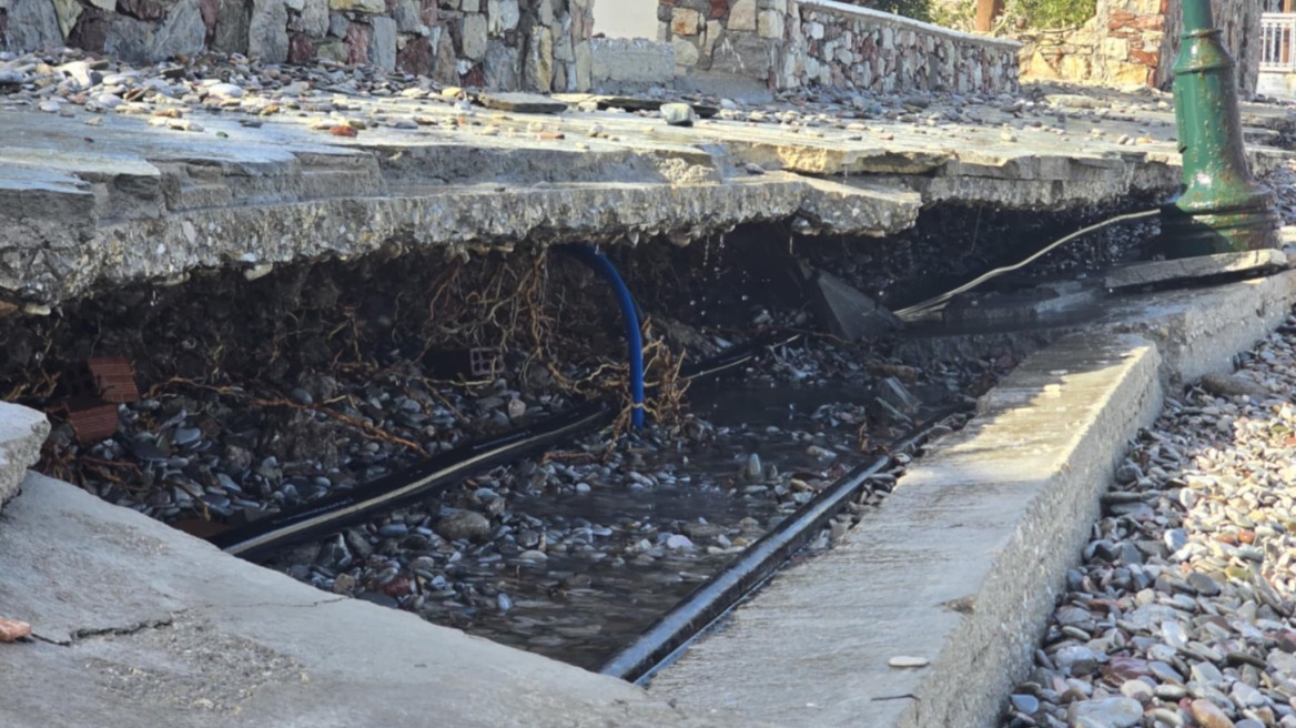Σε κατάσταση έκτακτης ανάγκης η Τήλος, καταστροφές από την κακοκαιρία, δείτε φωτογραφίες