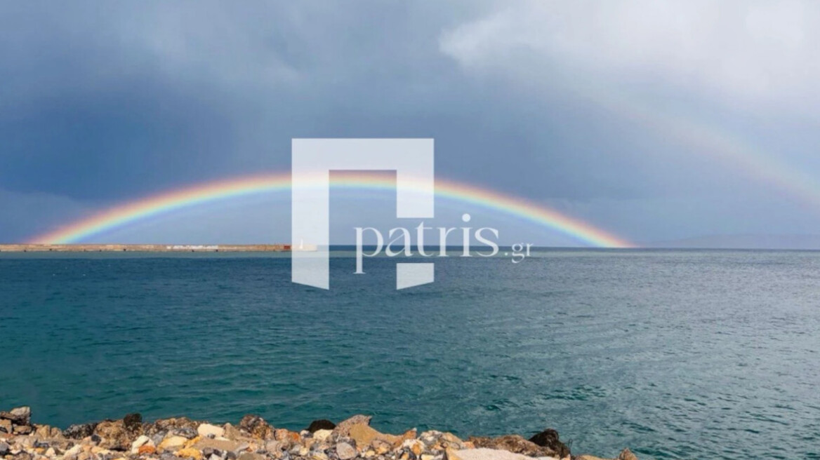 Εντυπωσιακό ουράνιο τόξο στον ουρανό του Ηρακλείου, δείτε φωτογραφία 