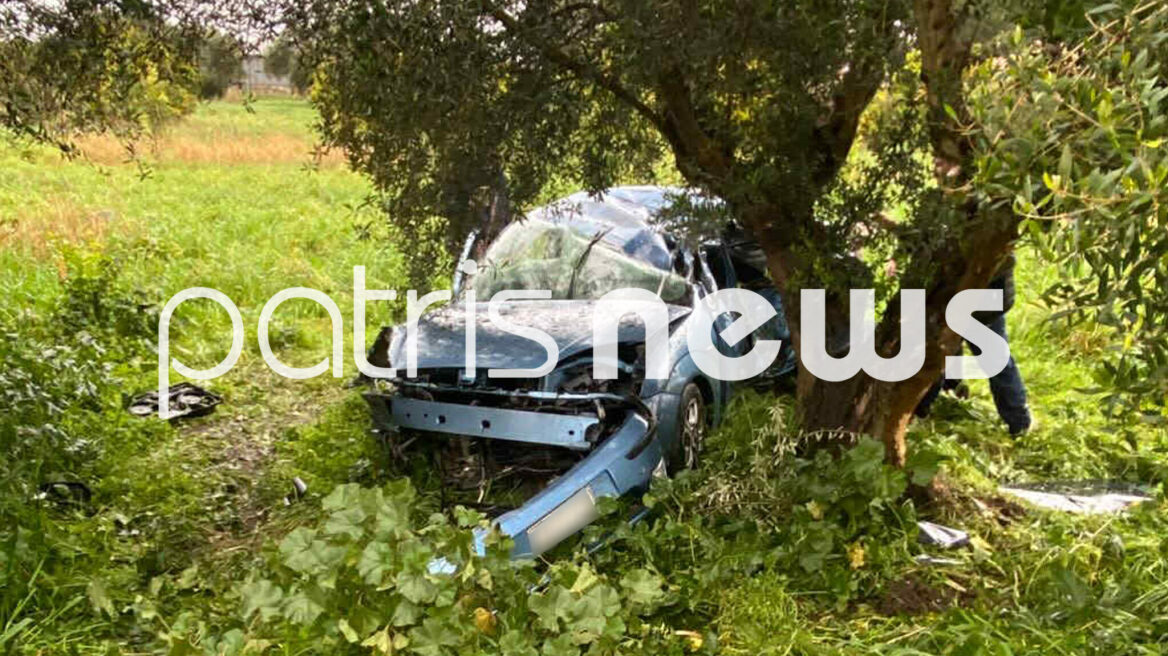Αυτοκίνητο καρφώθηκε σε ελιές στην Ηλεία, στο νοσοκομείο 19χρονος