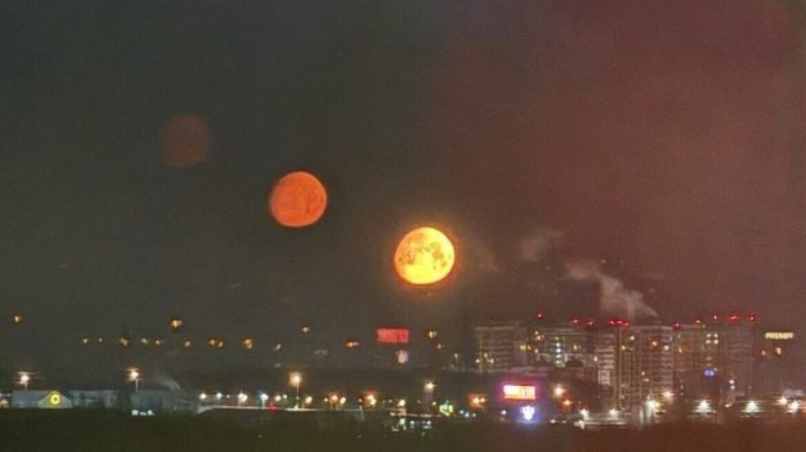 Τρία... φεγγάρια φώτισαν τον ουρανό της Μόσχας: Το σπάνιο φαινόμενο της παρασελήνης