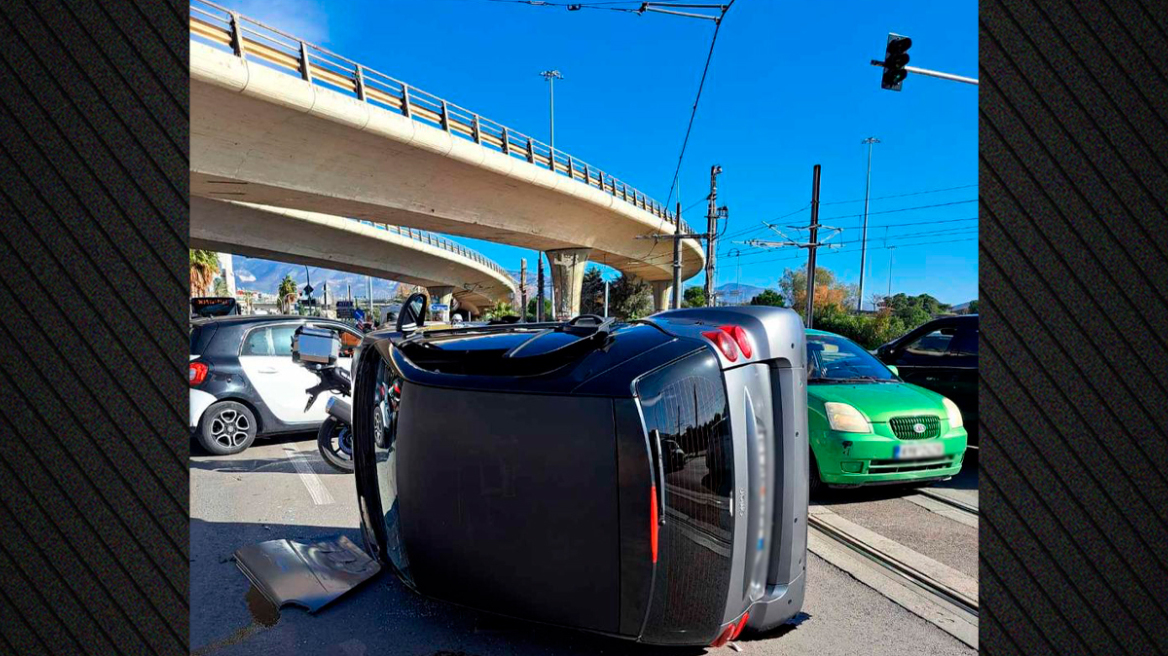 Μια γυναίκα ελαφρά τραυματίας μετά από τροχαίο στο Φάληρο, δείτε βίντεο