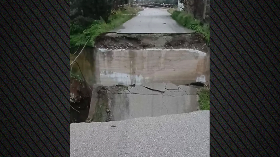 Πλημμύρες και μεγάλες καταστροφές από την κακοκαιρία στην Κρήτη, κατέρρευσε δρόμος στο Τυμπάκι - Δείτε βίντεο 
