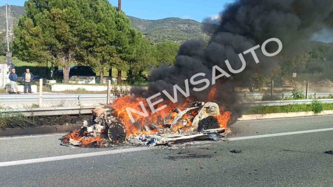 Είναι ηλεκτρικό το αυτοκίνητο που κάηκε στην Εθνική Οδό;