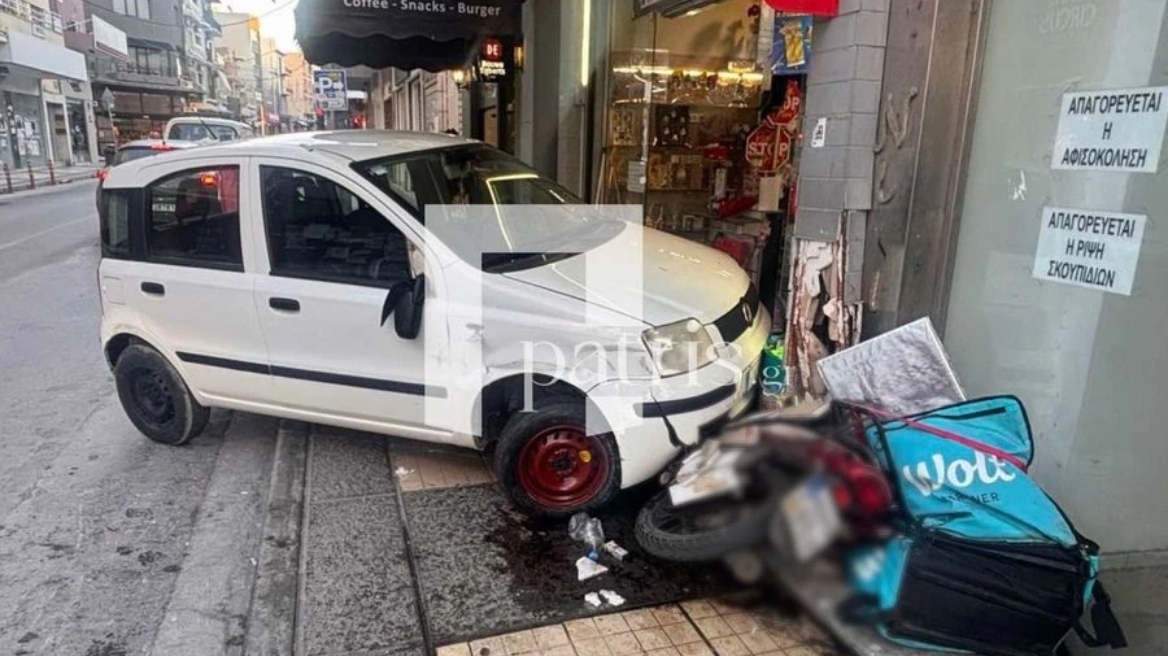 Κρήτη: Αυτοκίνητο έπεσε σε τζαμαρία μίνι μάρκετ στο κέντρο του Ηρακλείου