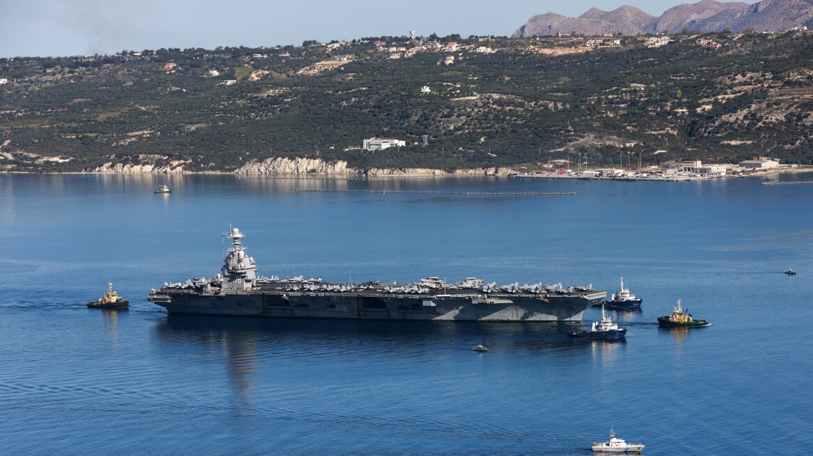 Κινητικότητα στη Μεσόγειο: Απέπλευσε από τη Σούδα το αεροπλανοφόρο Gerald Ford, τουλάχιστον 11 F-22 βρίσκονται στο Ισραήλ