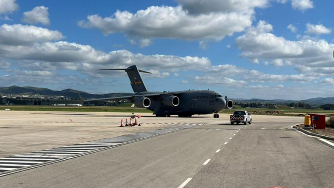Αμερικανικό μεταγωγικό αεροσκάφος στη βάση Ανδρέας Παπανδρέου στην Πάφο λίγο πριν το «χτύπημα» στο Ιράν, δείτε φωτογραφίες  