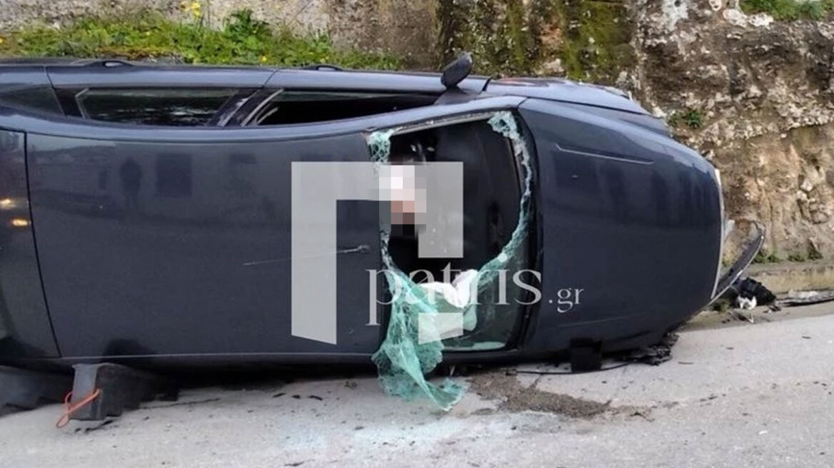 Τροχαίο στο Ηράκλειο Κρήτης, αναποδογύρισε αυτοκίνητο και εγκλωβίστηκε ο οδηγός, δείτε φωτογραφίες
