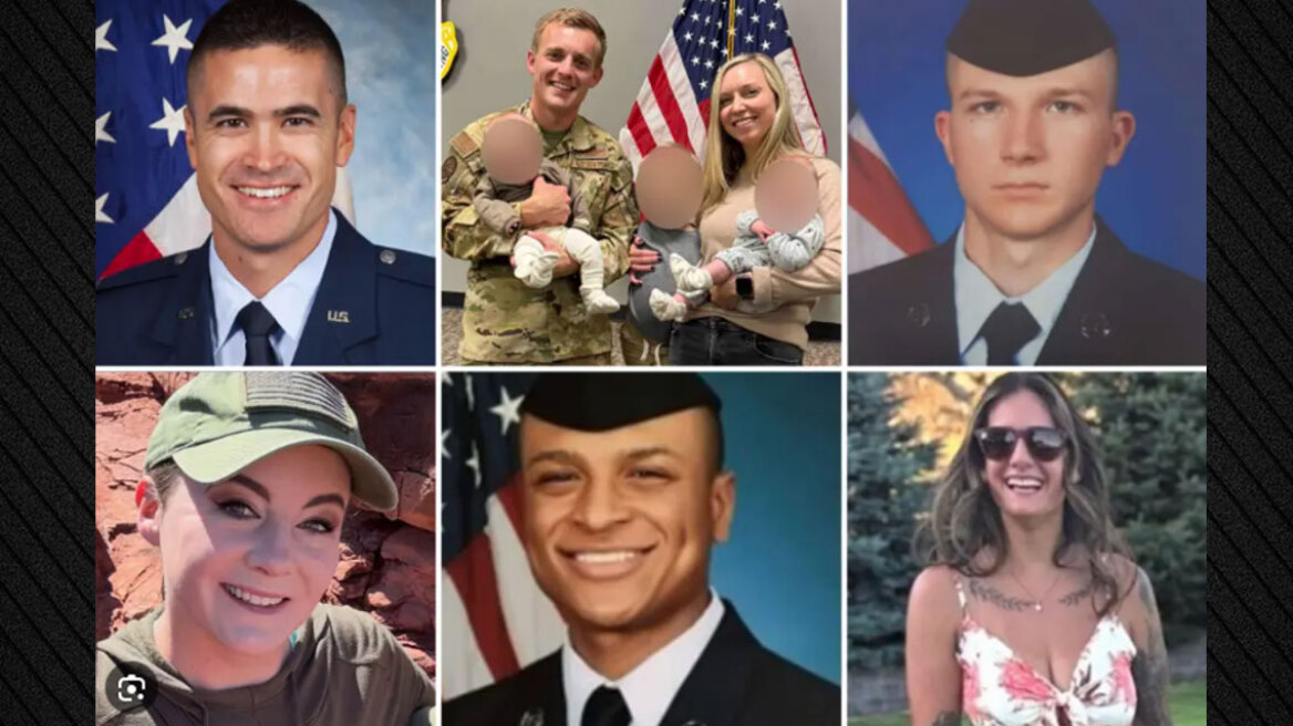 ΗΠΑ: Αποκαλύφθηκαν οι ταυτότητες των έξι στρατιωτών που σκοτώθηκαν σε αεροπορικό δυστύχημα στο Ιράκ Οι ΗΠΑ έδωσαν στη δημοσιότητα τις ταυτότητες των έξι Αμερικανών στρατιωτών που σκοτώθηκαν σε συντριβή αεροσκάφους στο Ιράκ