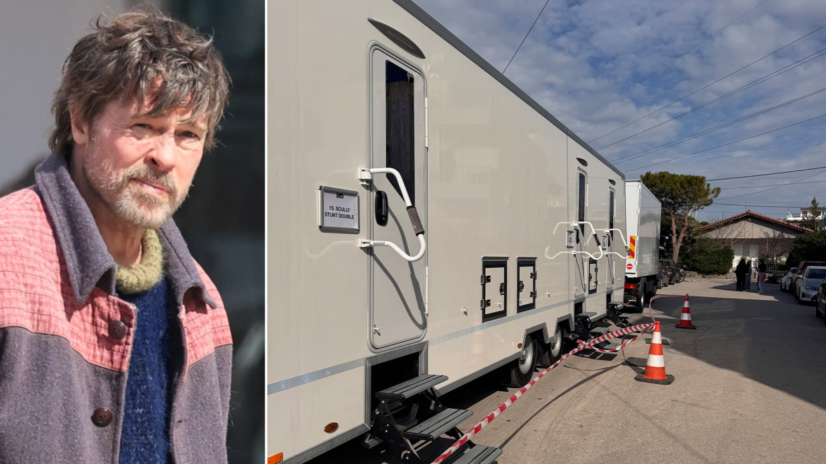 Σε στούντιο στο Μενίδι ο Μπραντ Πιτ για τα γυρίσματα της ταινίας του: Στήθηκε σκηνικό τεχνητής τρικυμίας για το «The Riders»