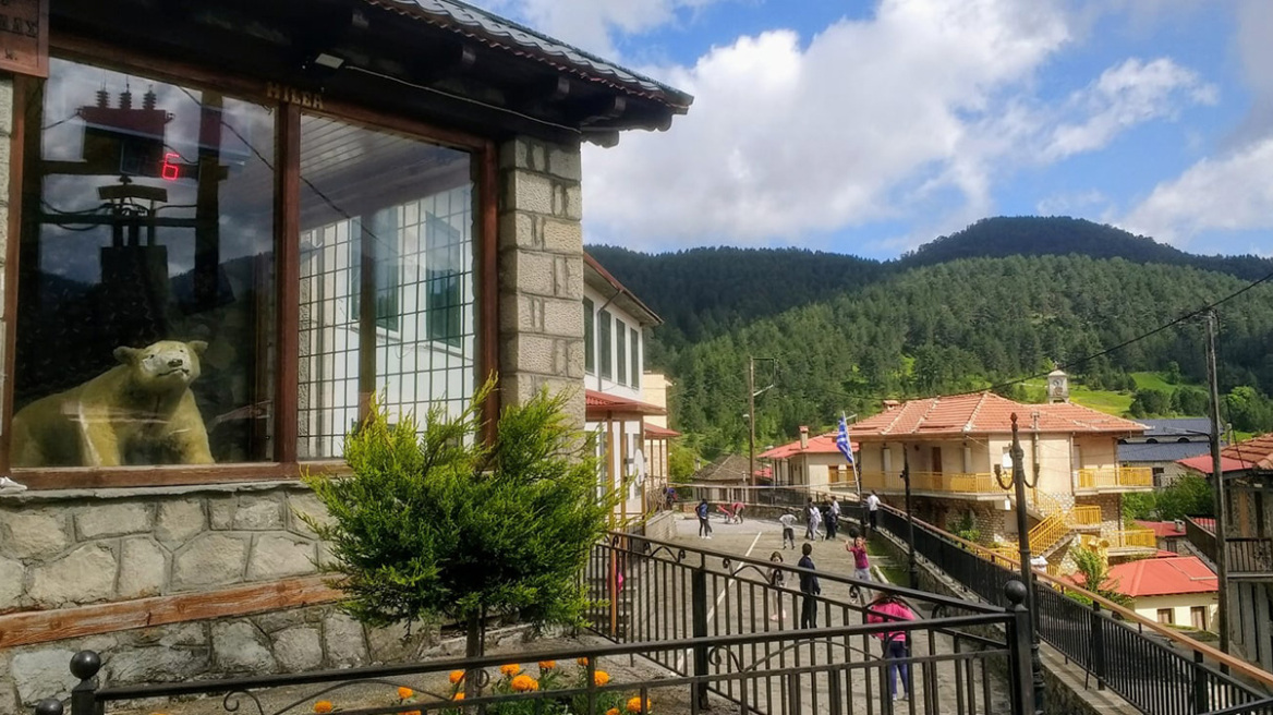 Μηλιά Μετσόβου: Το χωριό που βαλσάμωσε αρκούδα και τη τοποθέτησε στην πλατεία του