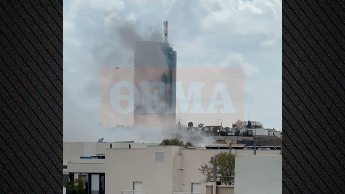 Βίντεο του protothema.gr από τη στιγμή που βαλλιστικός χτυπά στο κέντρο του Τελ Αβίβ