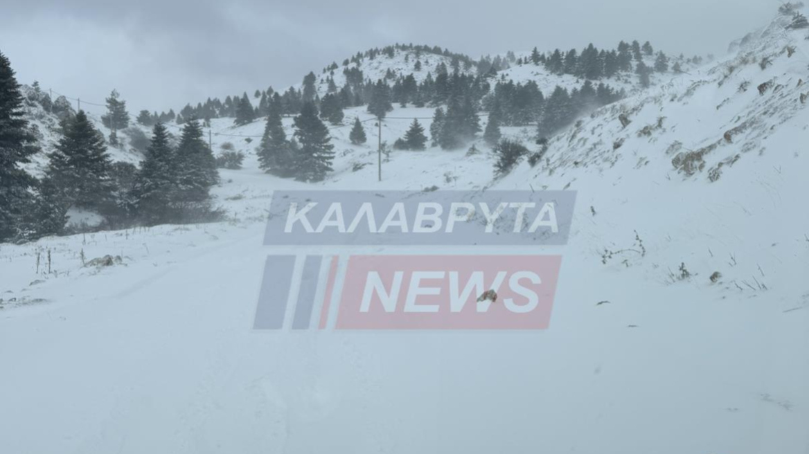 Επιχείρηση απεγκλωβισμού οδηγών στα Καλάβρυτα λόγω έντονης χιονόπτωσης
