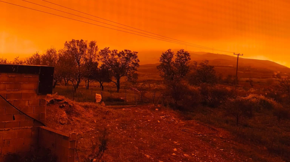 Απόκοσμες εικόνες από την αφρικανική σκόνη στην Κρήτη: Προβλήματα με τις πτήσεις στο Ηράκλειο, ανεμοστρόβιλος αναποδογύρισε νταλίκα