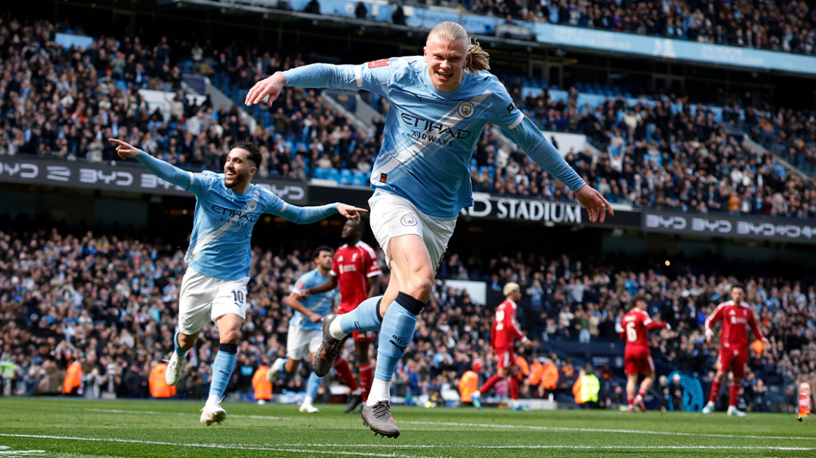 Η Σίτι με χατ τρικ του Χάαλαντ διέλυσε 4-0 τη Λίβερπουλ και προκρίθηκε στα ημιτελικά του Κυπέλλου Αγγλίας, δείτε τα γκολ