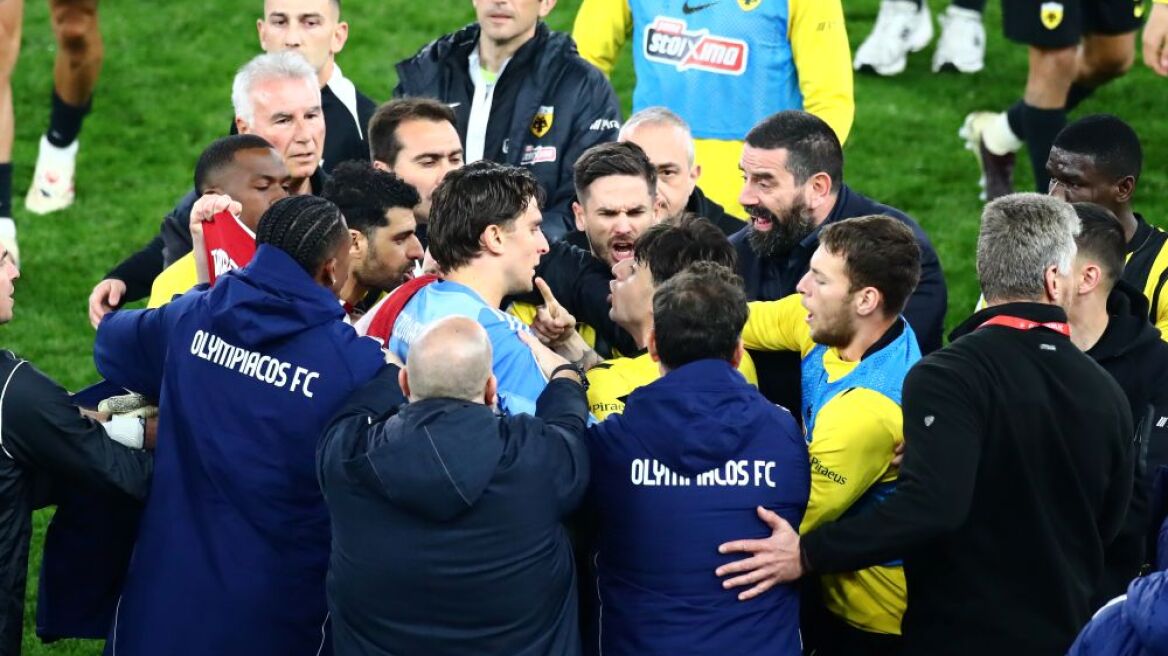 Ολυμπιακός - ΑΕΚ: Ένταση στο φινάλε με Ταρέμι και Ρότα