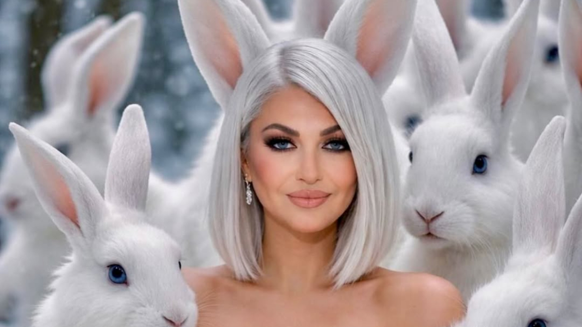 Η Καίτη Γαρμπή σε εμφάνιση... λαγουδάκι για το Πάσχα