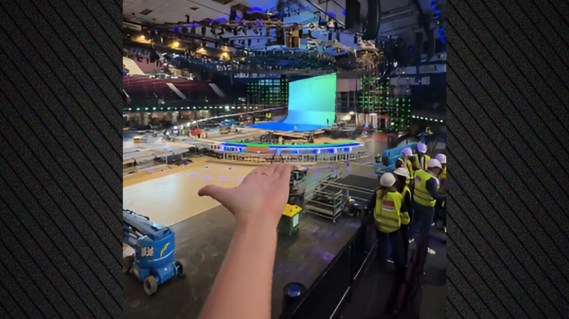 Η σκηνή της φετινής Eurovision υπό κατασκευή, δείτε βίντεο
