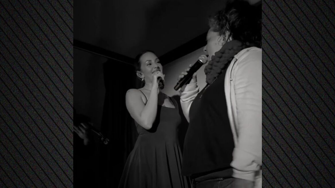 Η Ανδρομάχη τραγούδησε μαζί με τη Ματούλα Ζαμάνη στην Τήνο