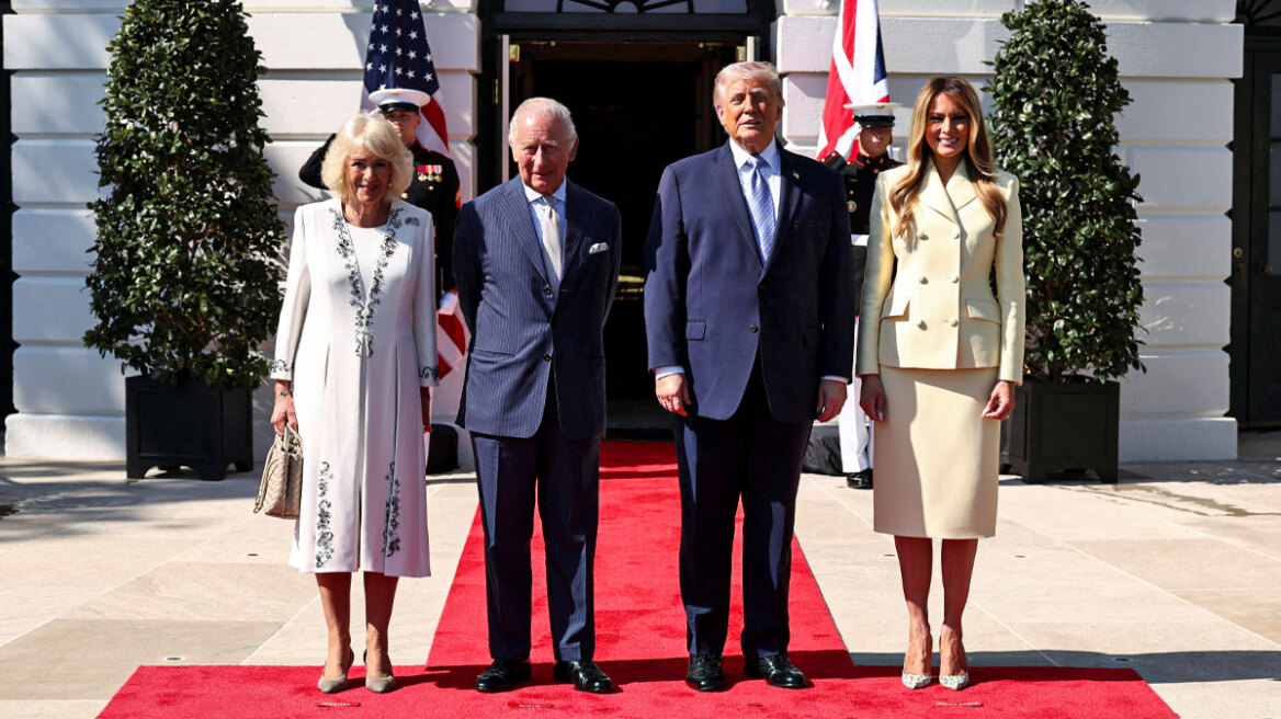 Τραμπ και Μελάνια υποδέχτηκαν τον Κάρολο και την Καμίλα στον Λευκό Οίκο για απογευματινό τσάι, δείτε βίντεο και φωτογραφίες