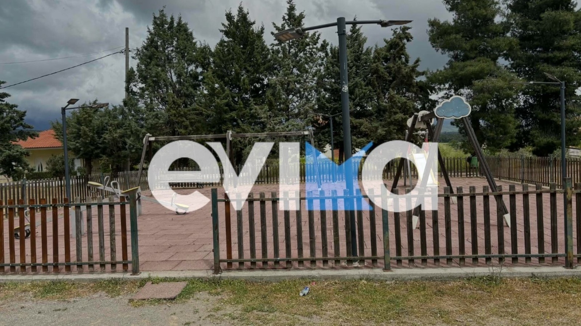 Εύβοια: Άγνωστοι έκλεψαν κούνιες από παιδική χαρά, δείτε εικόνες