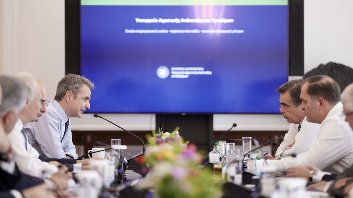 Σύσκεψη στο Μαξίμου υπό τον Μητσοτάκη για αγροτικές ενισχύσεις και μέτρα αντιμετώπισης ζωονόσων

