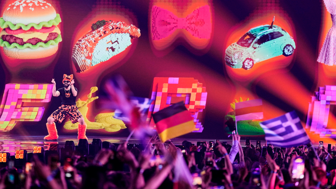 Eurovision: Οι αντιδράσεις στο στάδιο τη στιγμή της ανακοίνωσης της πρόκρισης του Ακύλα στον τελικό