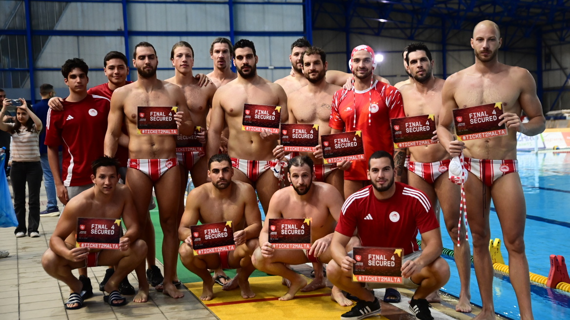 Ολυμπιακός: Ηττήθηκε 12-9 από την Μπαρτσελονέτα αλλά τσέκαρε το εισιτήριο για το  Final -4 του πόλο στους άνδρες 