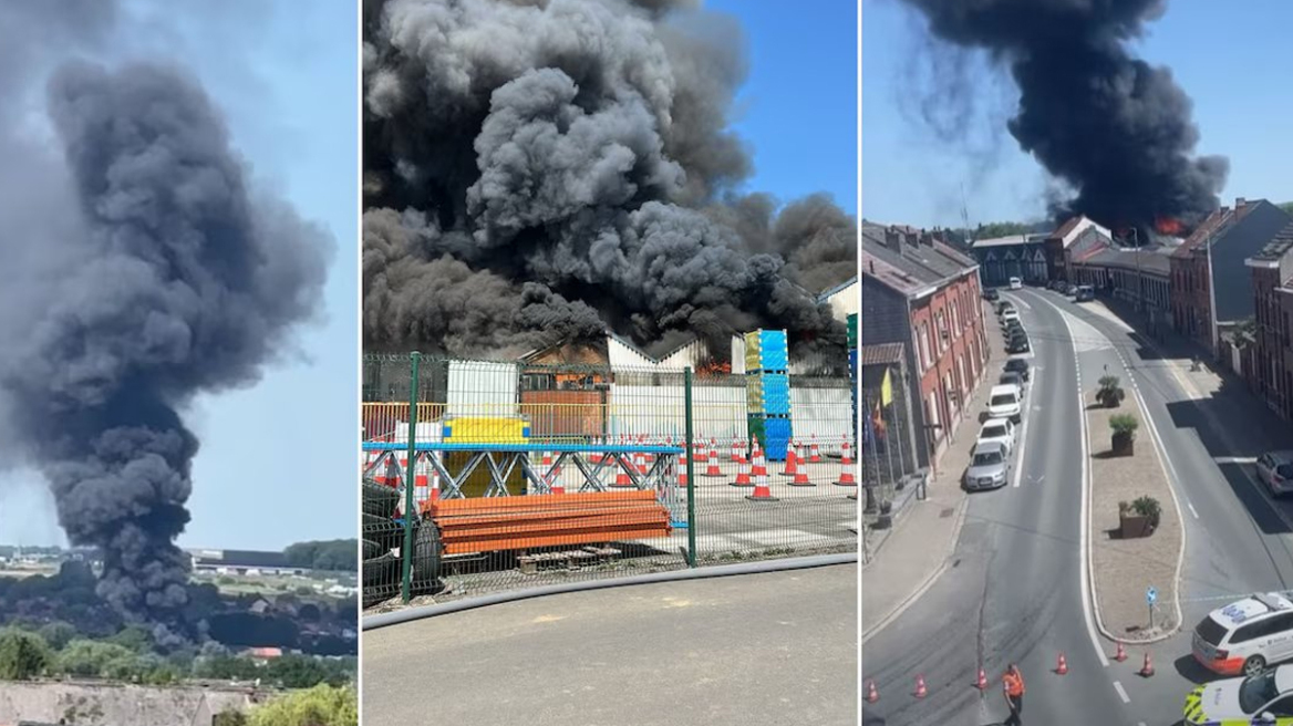 Εκκένωση σε πόλη νότια των Βρυξελλών λόγω κινδύνου έκρηξης σε φλεγόμενη αποθήκη