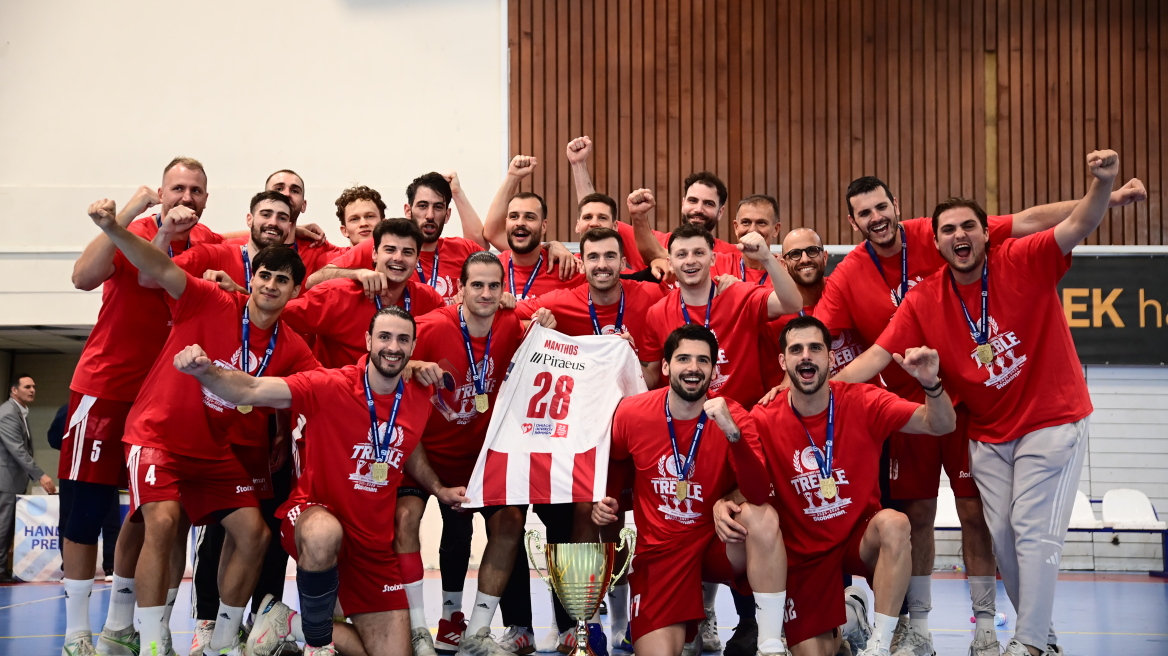 Ο Ολυμπιακός νίκησε 31-27 στην έδρα της ΑΕΚ και κατέκτησε τον τίτλο στη Handball Premier, βίντεο
