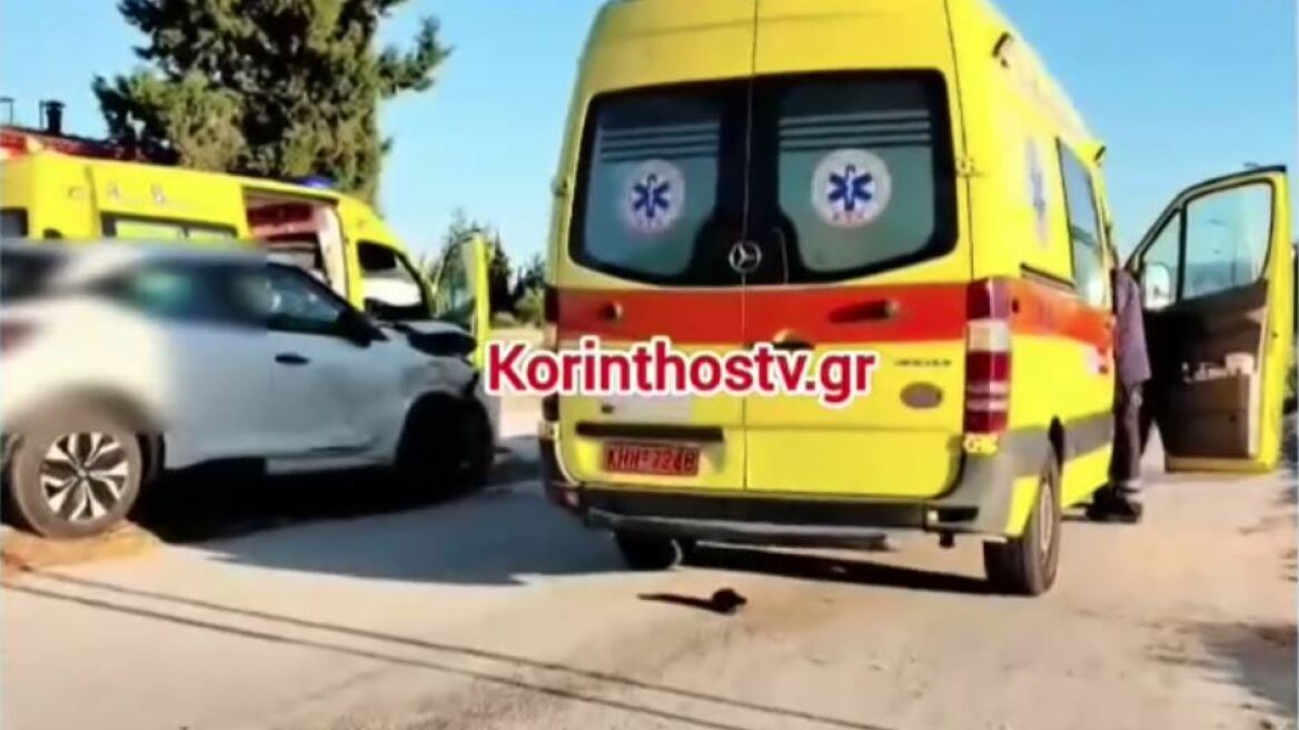 Λουτράκι: Σύγκρουση ασθενοφόρου του ΕΚΑΒ με Ι.Χ., τραυματίστηκαν οι επιβαίνοντες