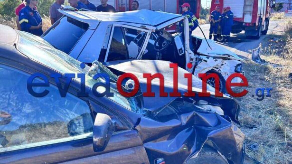 Τέσσερις τραυματίες μετά από σοβαρό τροχαίο στη Χαλκίδα, δείτε βίντεο